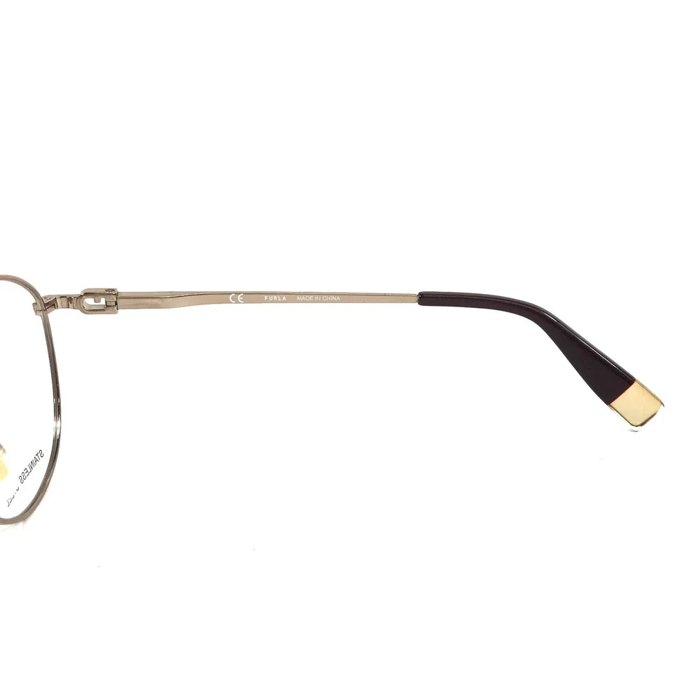 Furla Eyeglasses Frames VFU589 COL.0K99 Burgundy Red Pink Rose Gold 50-19-135